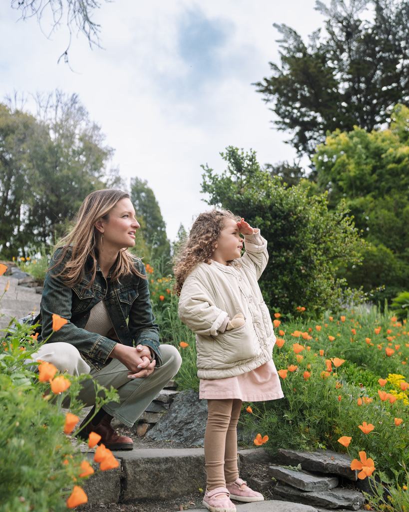 Family session at Blake Garden UC Berkeley captured by Laura Jaeger - East Bay Family Photographer