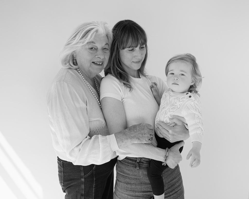3 Generation Family Studio Portraits at Clove and Whole Studio