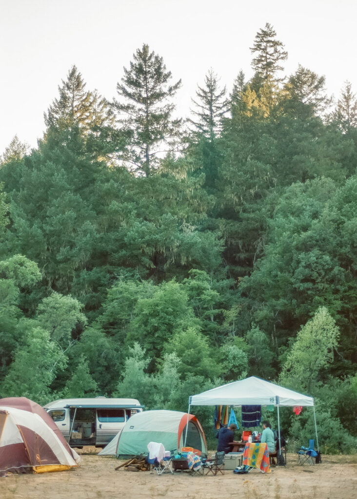 California camping with 35 mm film photography