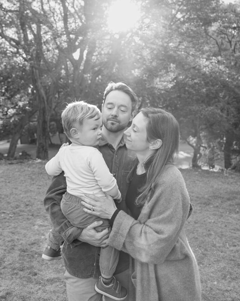 Fall family photos at John Hinkel Park in Berkeley, California