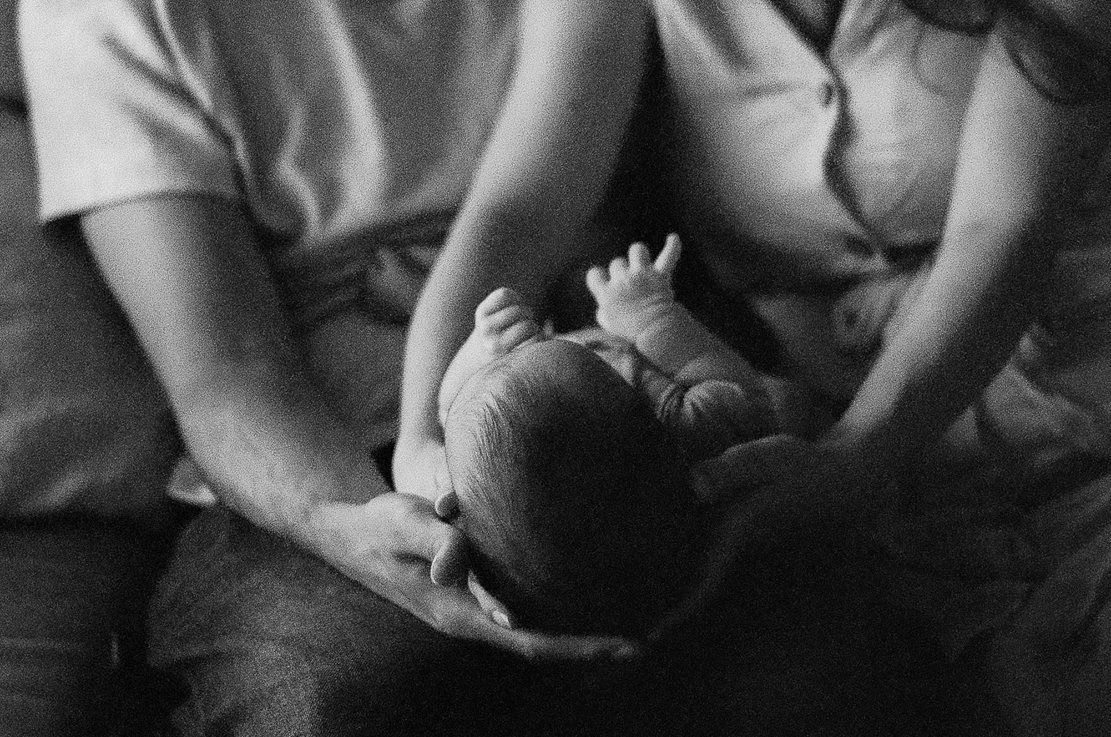 At home newborn photography session in the East Bay on 35mm