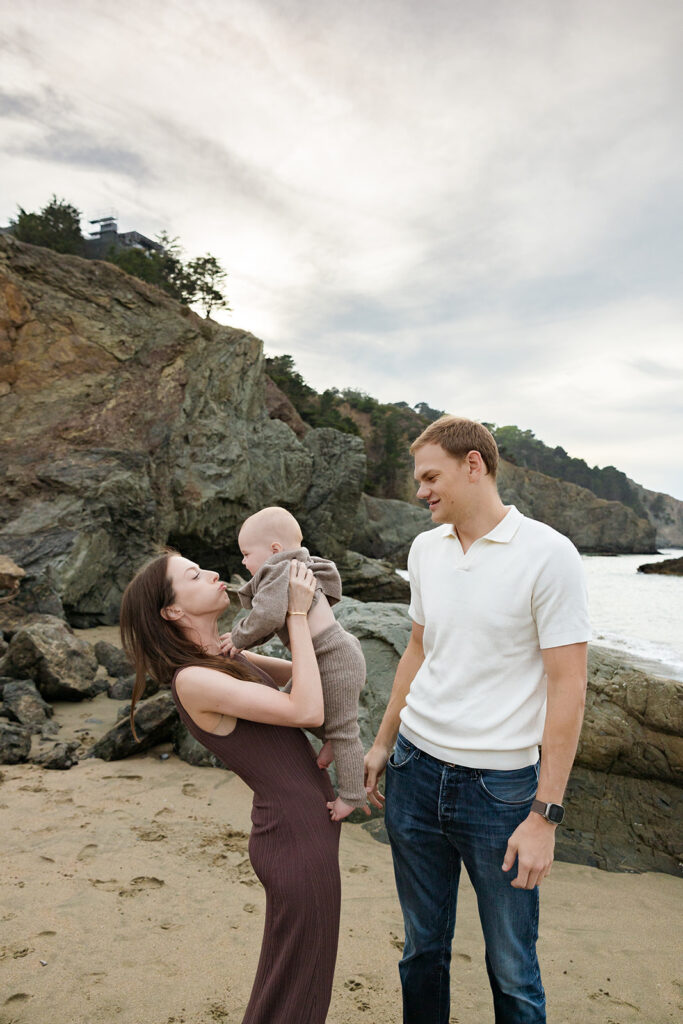Candid Family photos on China Beach in San Francisco