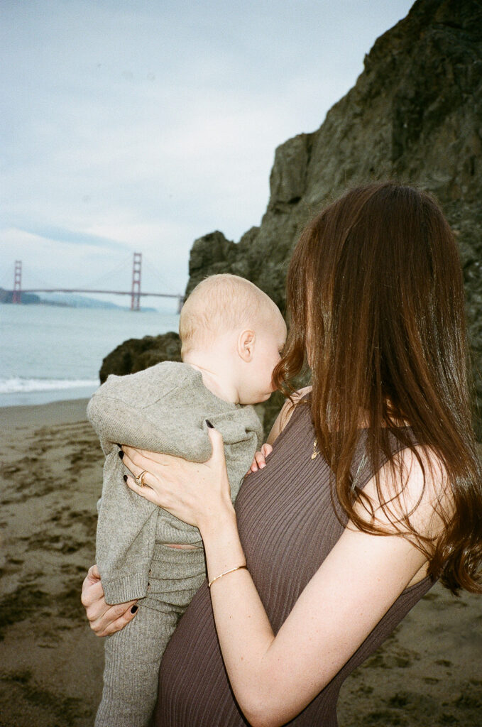 China Beach Family Photos in San Francisco on 35mm film