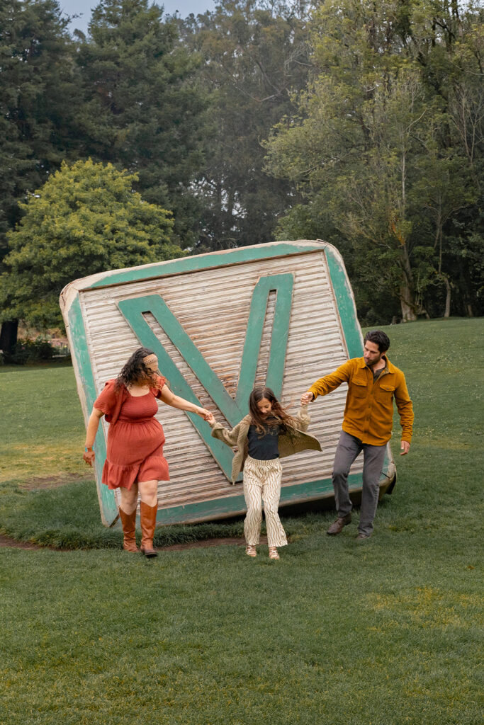 A Family Photoshoot in San Francisco at Golden Gate Park on the LOVE blocks