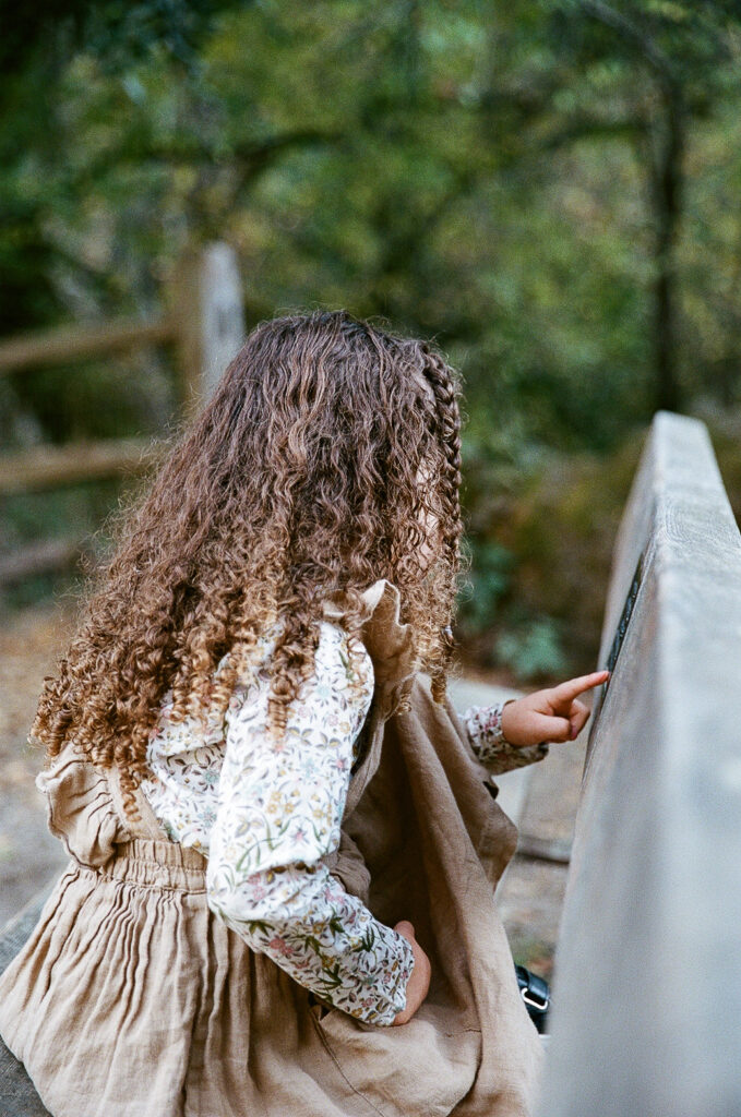 Little girl at a park on 35mm film