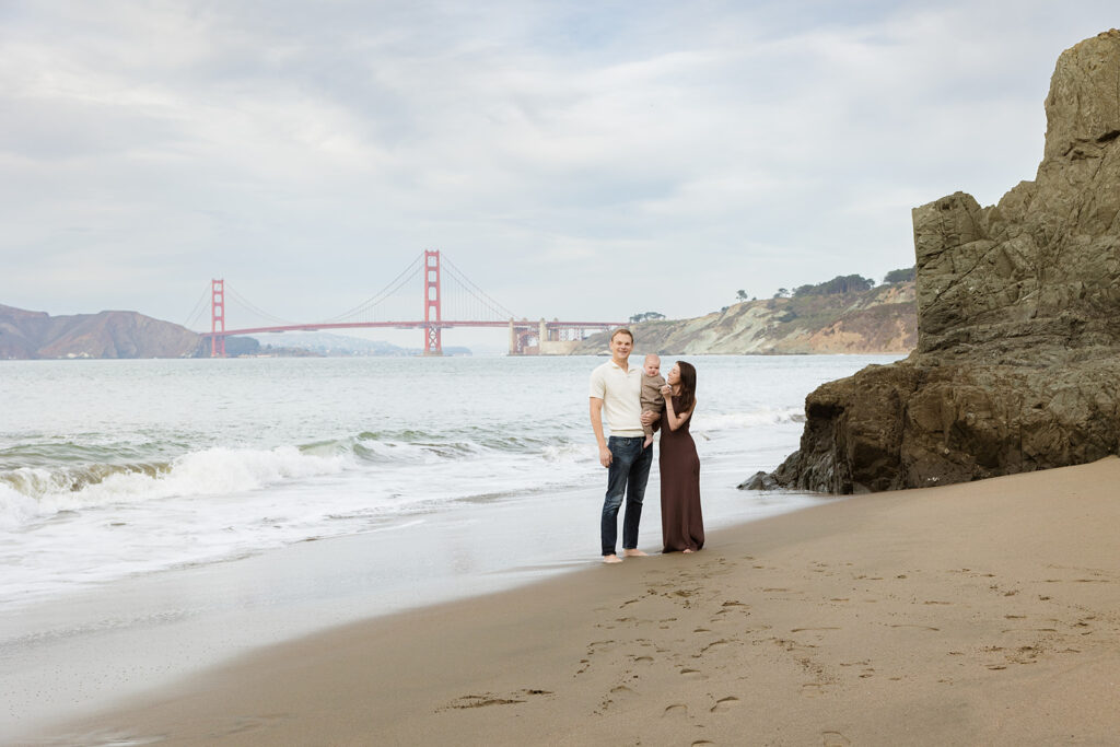 Outdoor family photos at China Beach - Indoor vs Outdoor Family Sessions