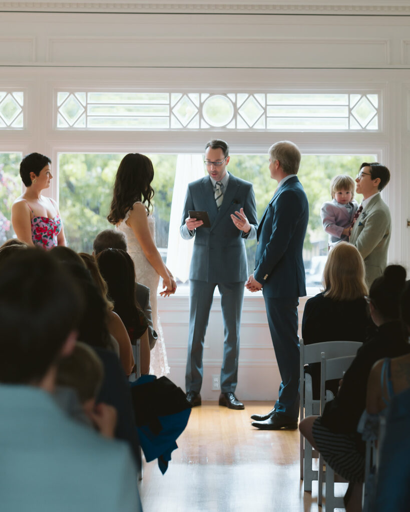 An intimate at-home East Bay wedding ceremony in Berkeley, California