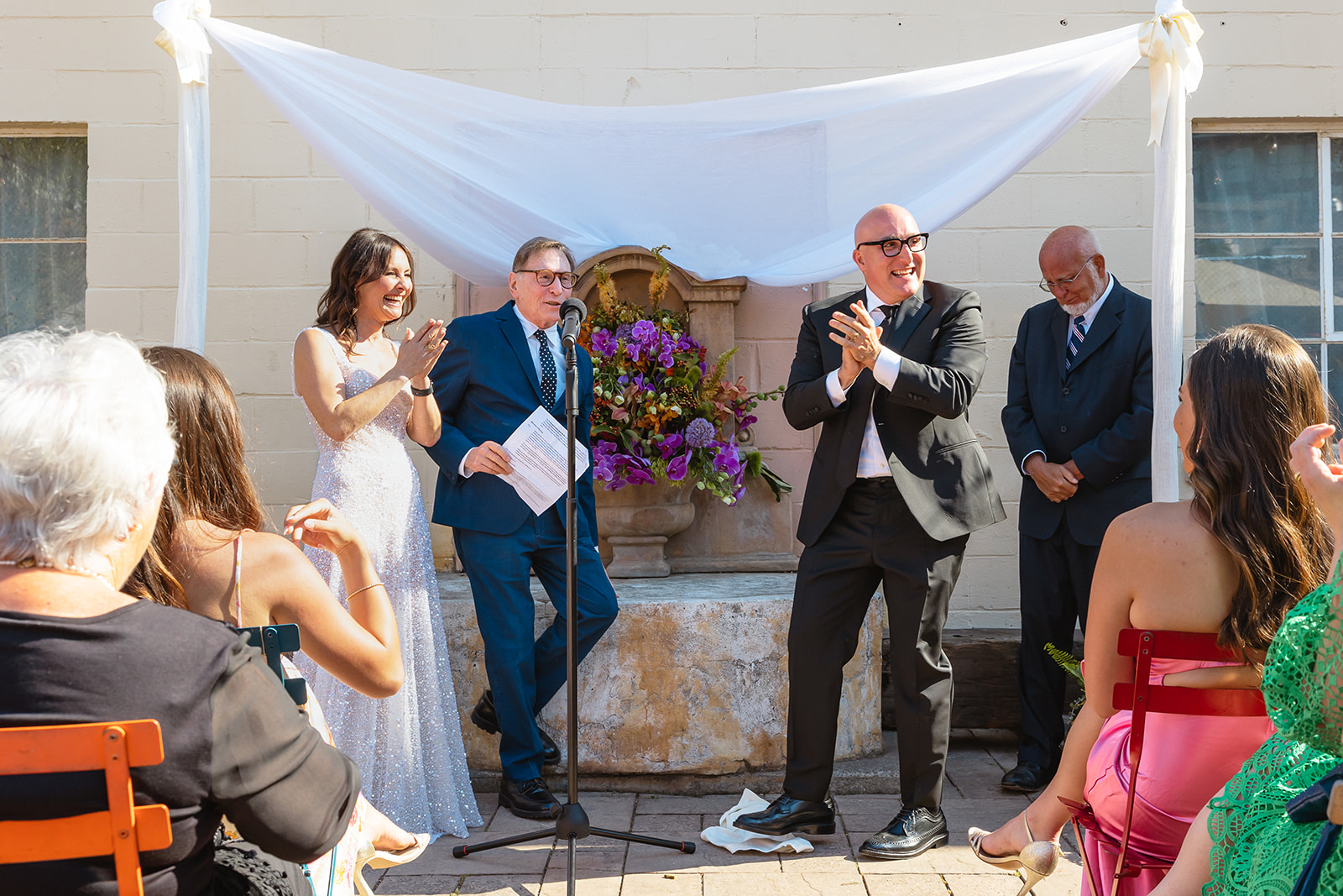 An outdoor Pizzaiolo wedding ceremony in Oakland, California