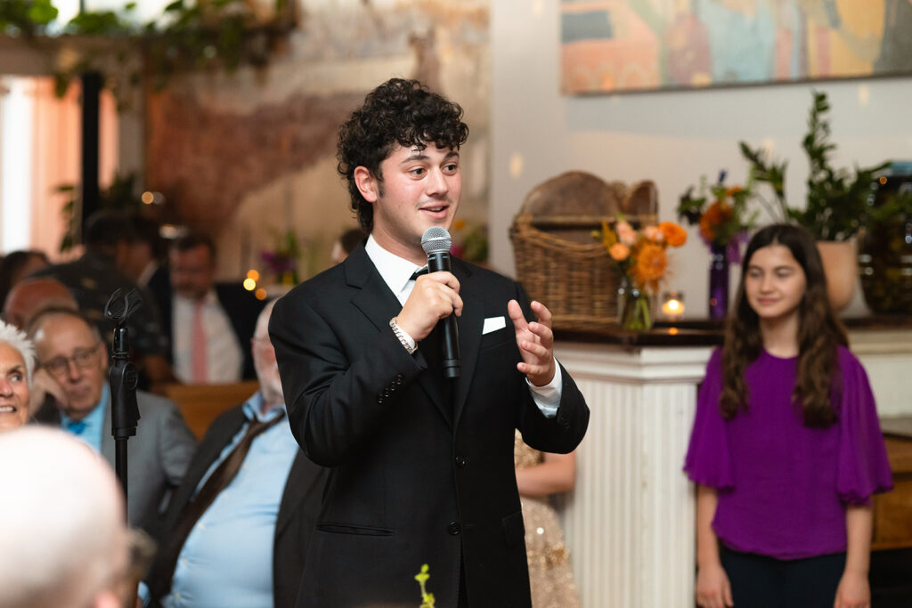 Guest giving a speech