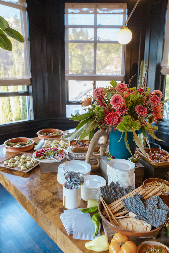 Welcome wedding food at a Berkeley, California home