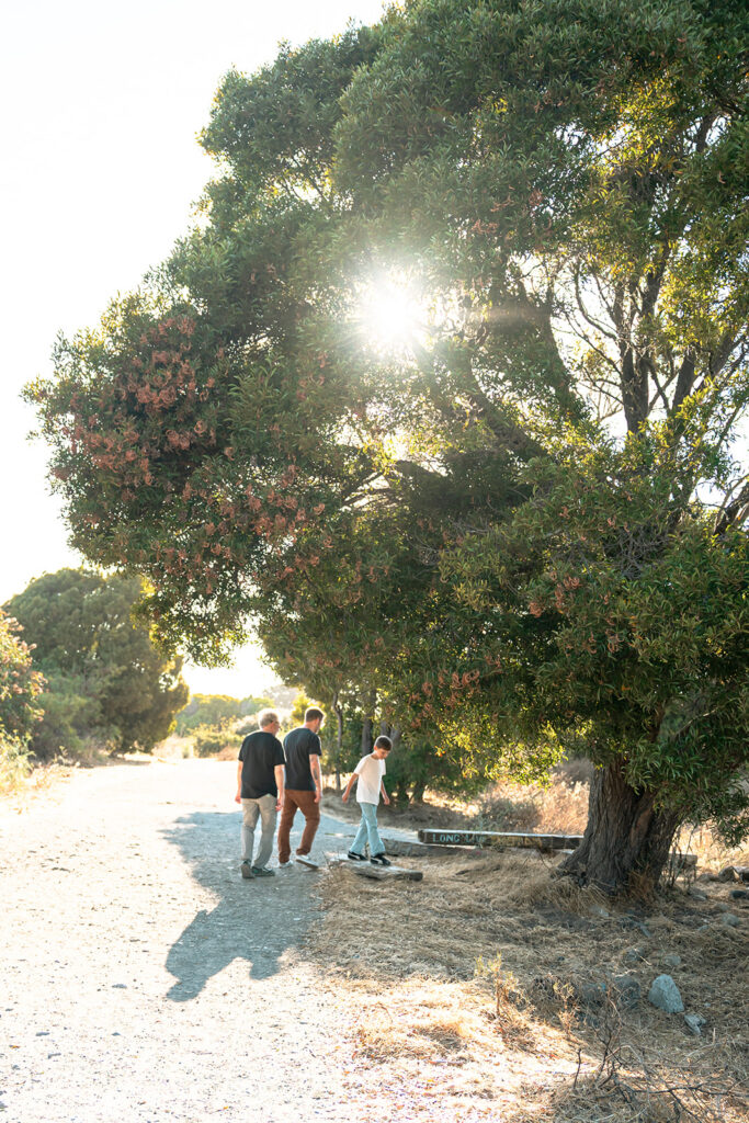 Three generations exploring Albany Bulb in the East Bay.
