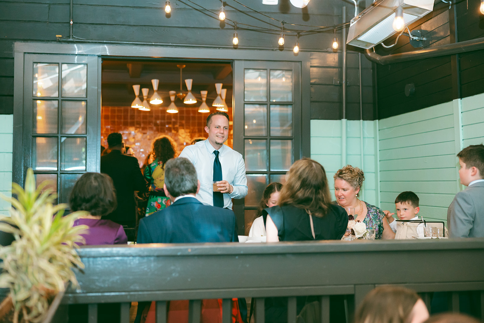 Guests mingling during the reception.