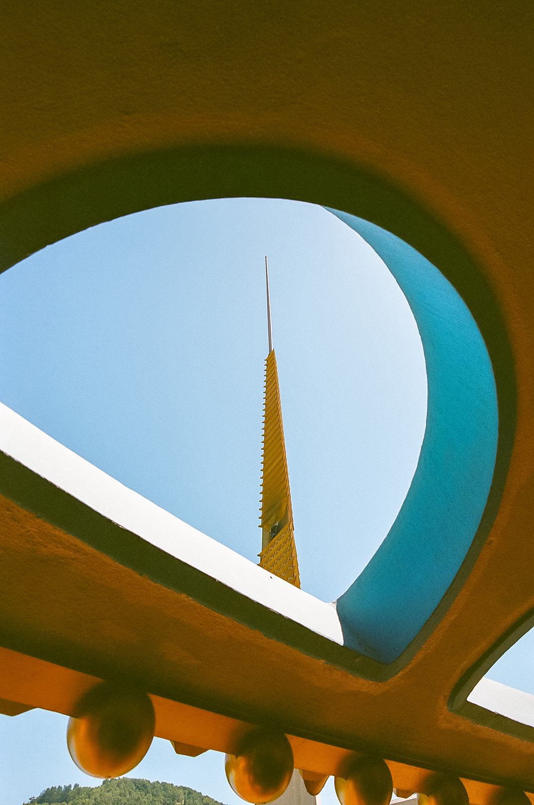 Architectural photo at Marin County Civic Center on 35mm film.